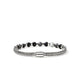Men's Sterling Silver Black Beaded Chain Bracelet