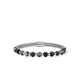 Men's Sterling Silver Black Beaded Chain Bracelet