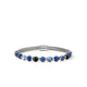 Men's Sterling Silver Blue Beaded Chain Bracelet