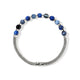 Men's Sterling Silver Blue Beaded Chain Bracelet