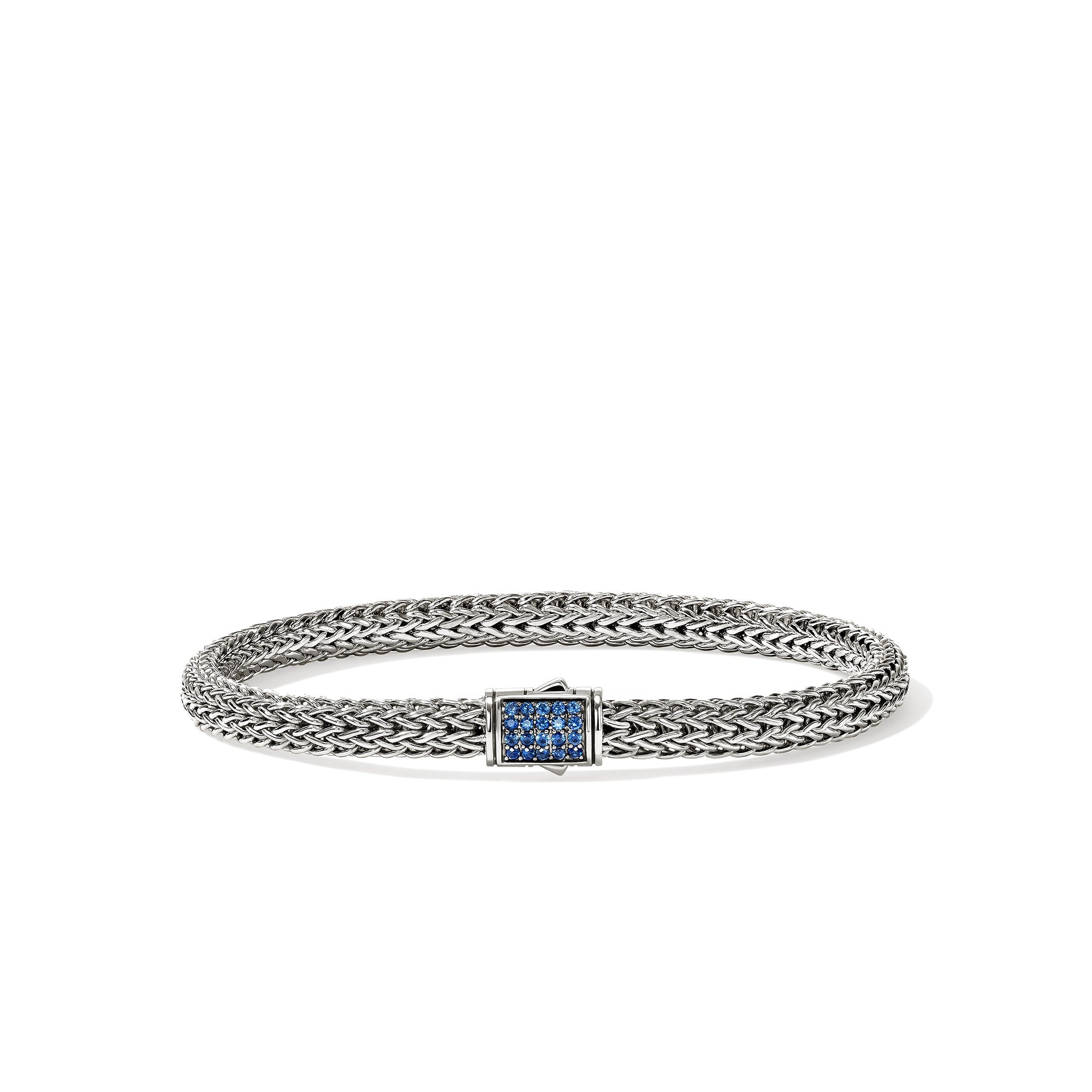 John Hardy Sterling Silver Icon Bracelet with Blue Sapphire, 5mm