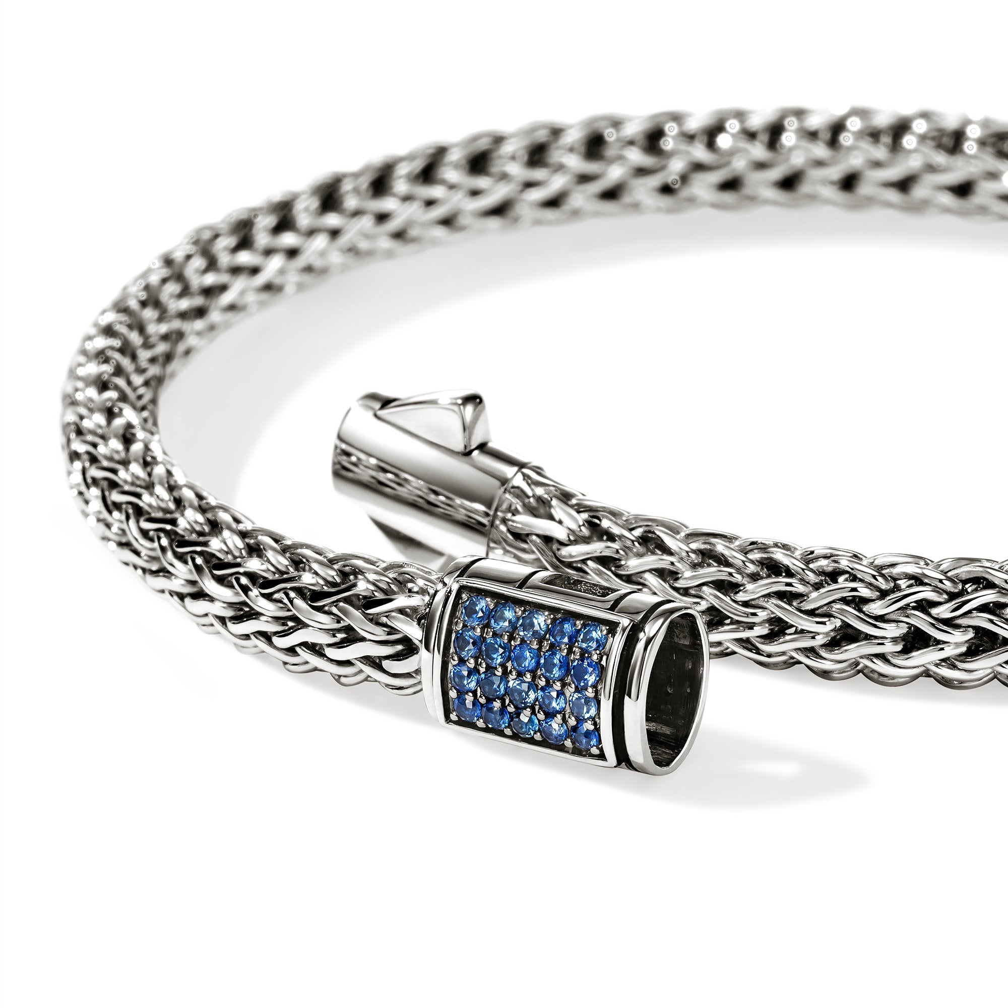 John Hardy Sterling Silver Icon Bracelet with Blue Sapphire, 5mm