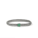 John Hardy Sterling Silver Icon Bracelet with Emerald, 6.5mm