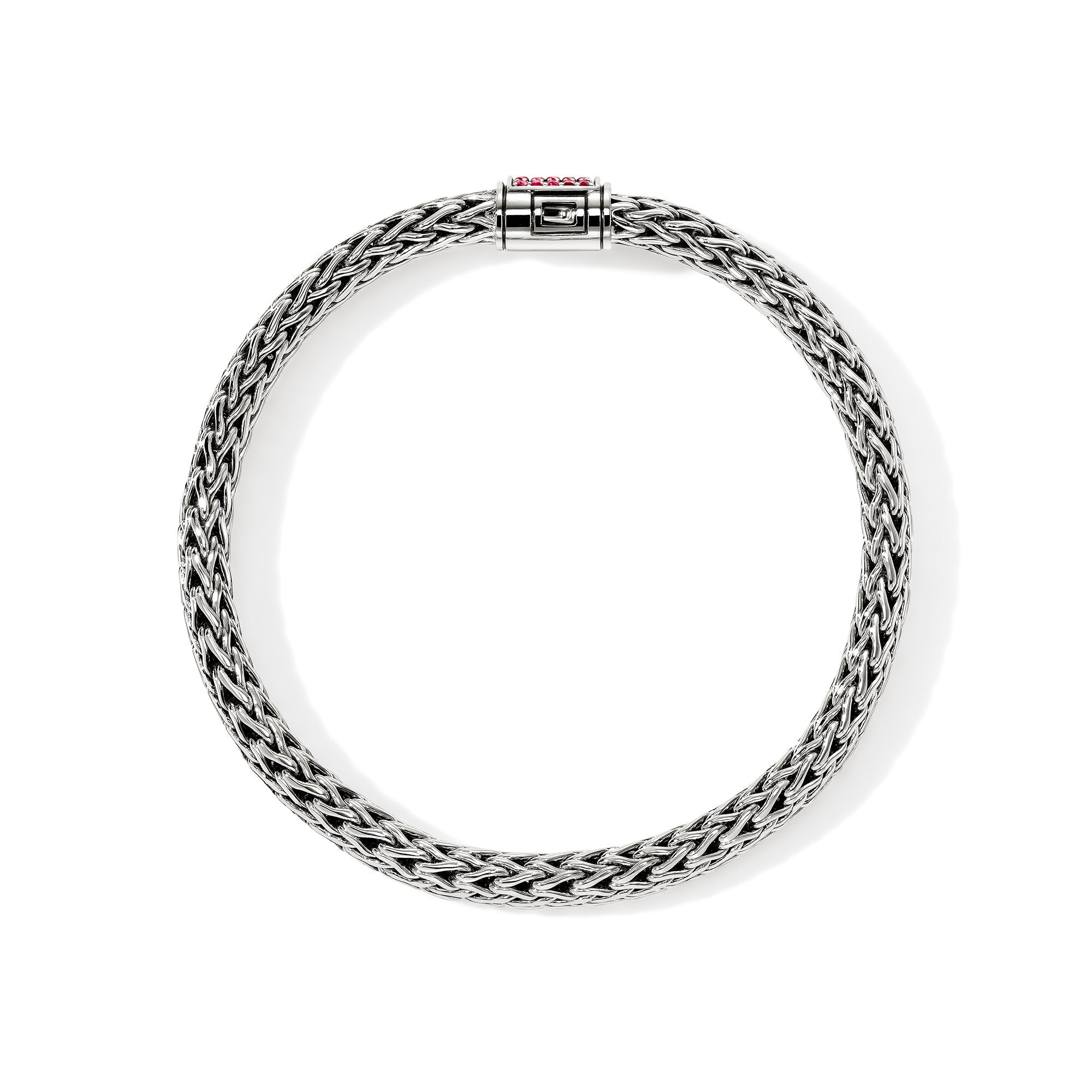 John Hardy Sterling Silver Icon Bracelet with Treated Ruby, 6.5mm