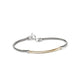Sterling Silver and Yellow Gold 2.5MM Bar Bracelet