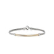 Sterling Silver and Yellow Gold 2.5MM Bar Bracelet