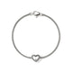 Heart Bracelet with Sterling Silver & Yellow Gold