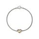 Heart Bracelet with Sterling Silver & Yellow Gold