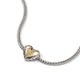 Heart Bracelet with Sterling Silver & Yellow Gold