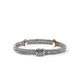 Sterling Silver Icon Link Bracelet with Gold Accents