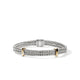 Sterling Silver Icon Link Bracelet with Gold Accents