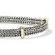 Sterling Silver Icon Link Bracelet with Gold Accents