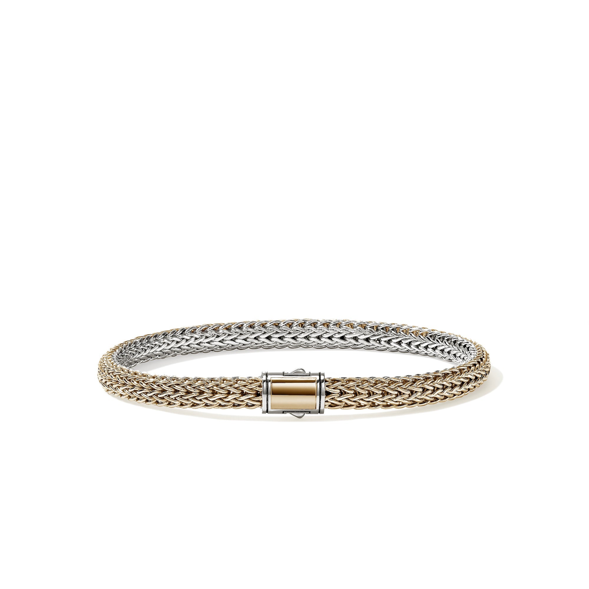 John Hardy Yellow Gold and Sterling Silver Reversible Icon Bracelet, 5mm