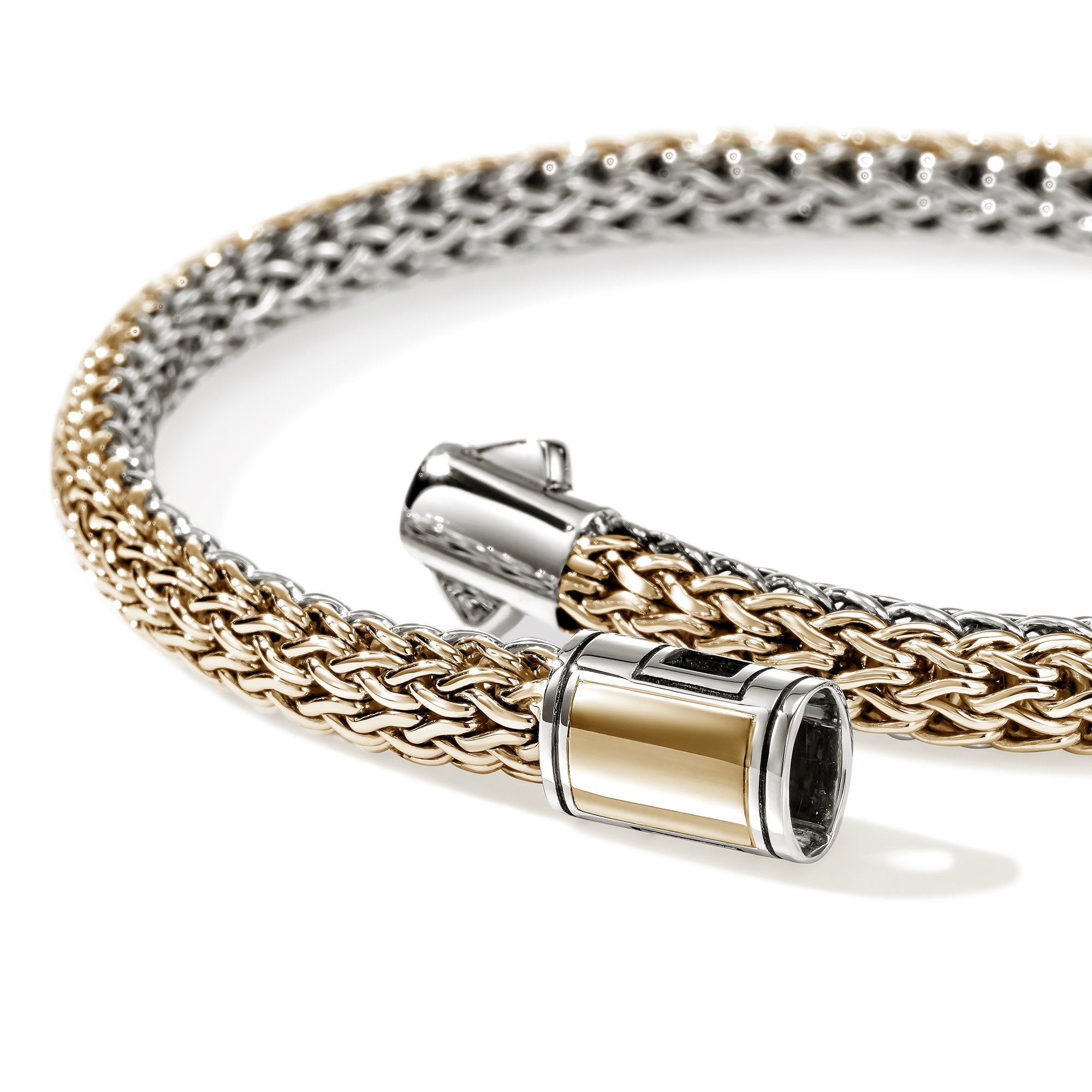 John Hardy Yellow Gold and Sterling Silver Reversible Icon Bracelet, 5mm