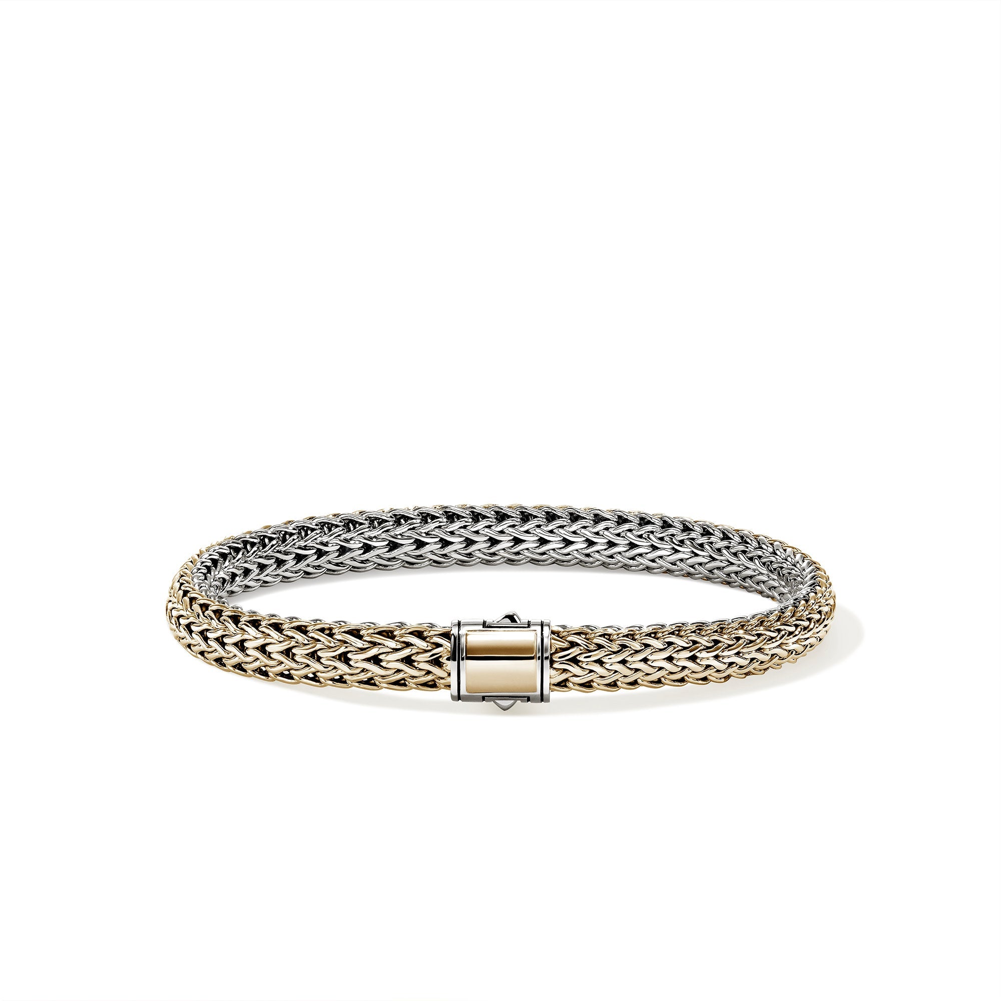 John Hardy Yellow Gold and Sterling Silver Reversible Icon Bracelet, 6.5mm