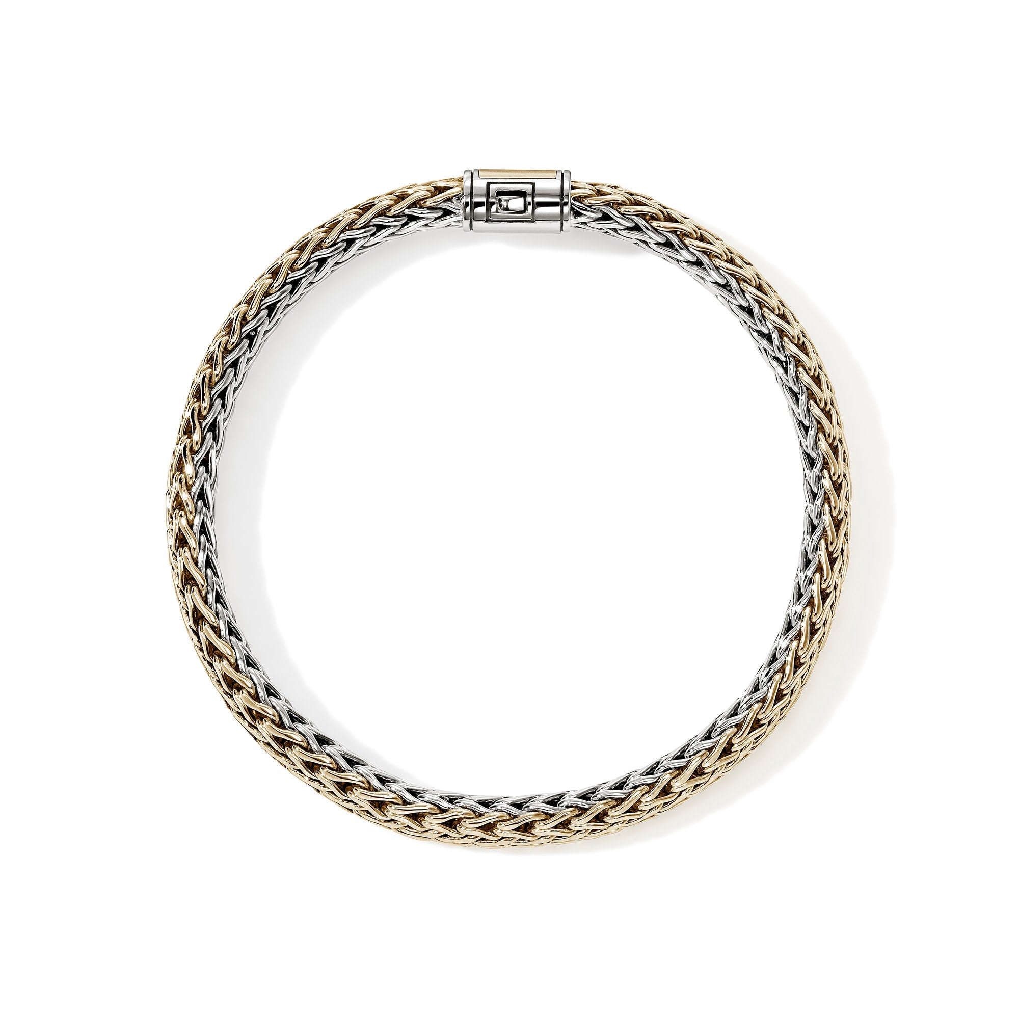 John Hardy Yellow Gold and Sterling Silver Reversible Icon Bracelet, 6.5mm