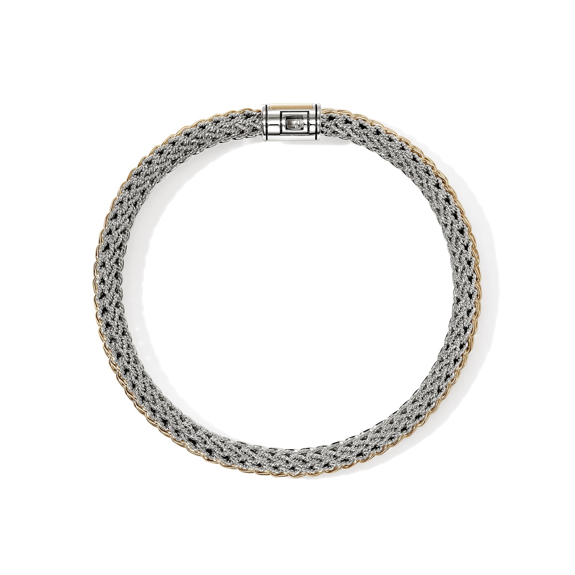 John Hardy Yellow Gold and Sterling Silver Reversible Icon Bracelet, Extra Large