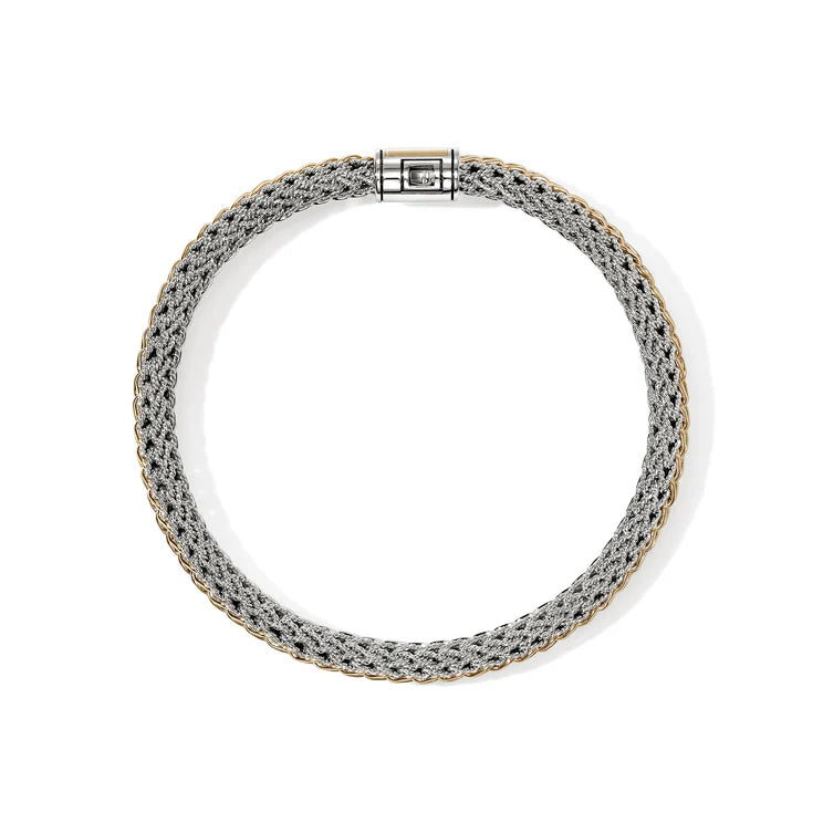 Sterling Silver and Yellow Gold Reversible Bracelet Chain Bracelet