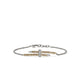 John Hardy Yellow Gold and Sterling Silver Spear Station Bracelet with Pave Diamonds