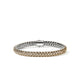Sterling Silver and Yellow Gold 6.5MM Reversible Icon Bracelet with Diamonds