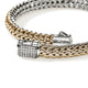 John Hardy Yellow Gold and Sterling Silver Reversible Icon Bracelet with Pave Diamonds, 6.5mm, Medium