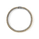 Sterling Silver and Yellow Gold 6.5MM Reversible Icon Bracelet with Diamonds