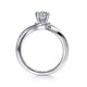 Blair White Gold Twisted Round Engagement Ring Setting