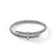 Sterling Silver and Pave Diamond Spear Flex Cuff
