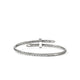 Sterling Silver Diamond Pave Slim Spear Bypass Cuff Bracelet
