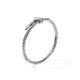 Sterling Silver Diamond Pave Slim Spear Bypass Cuff Bracelet
