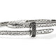 Sterling Silver and Black Sapphire Spear Flex Cuff Bracelet