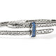 John Hardy Sterling Silver Spear Bypass Cuff Bracelet with Blue Sapphire, 4mm