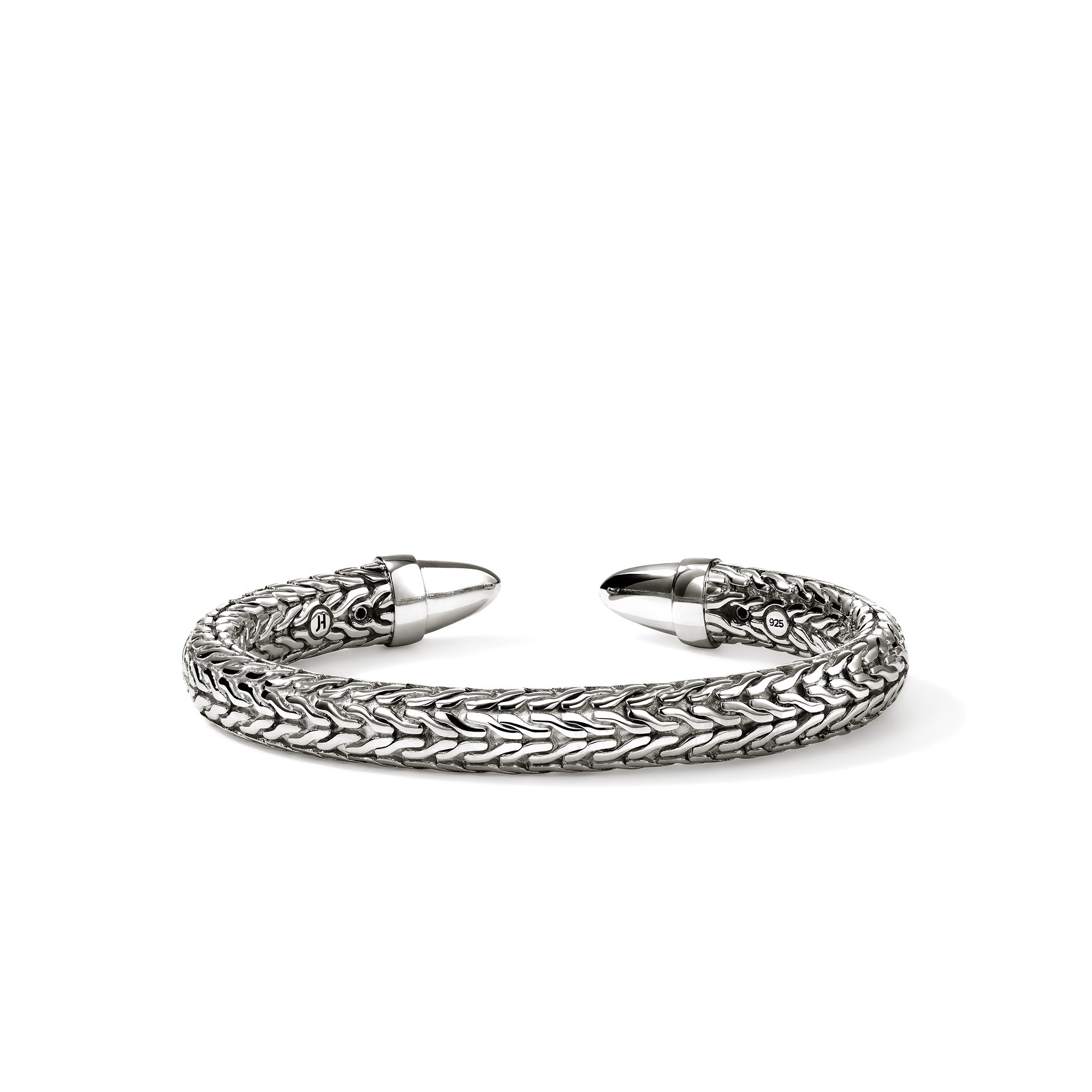 John Hardy Sterling Silver Spear Flex Cuff Bracelet with Blue Sapphire, 8.9mm