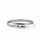 Sterling Silver Chain Motif Spear Bypass Cuff