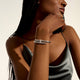 Sterling Silver Chain Motif Spear Bypass Cuff