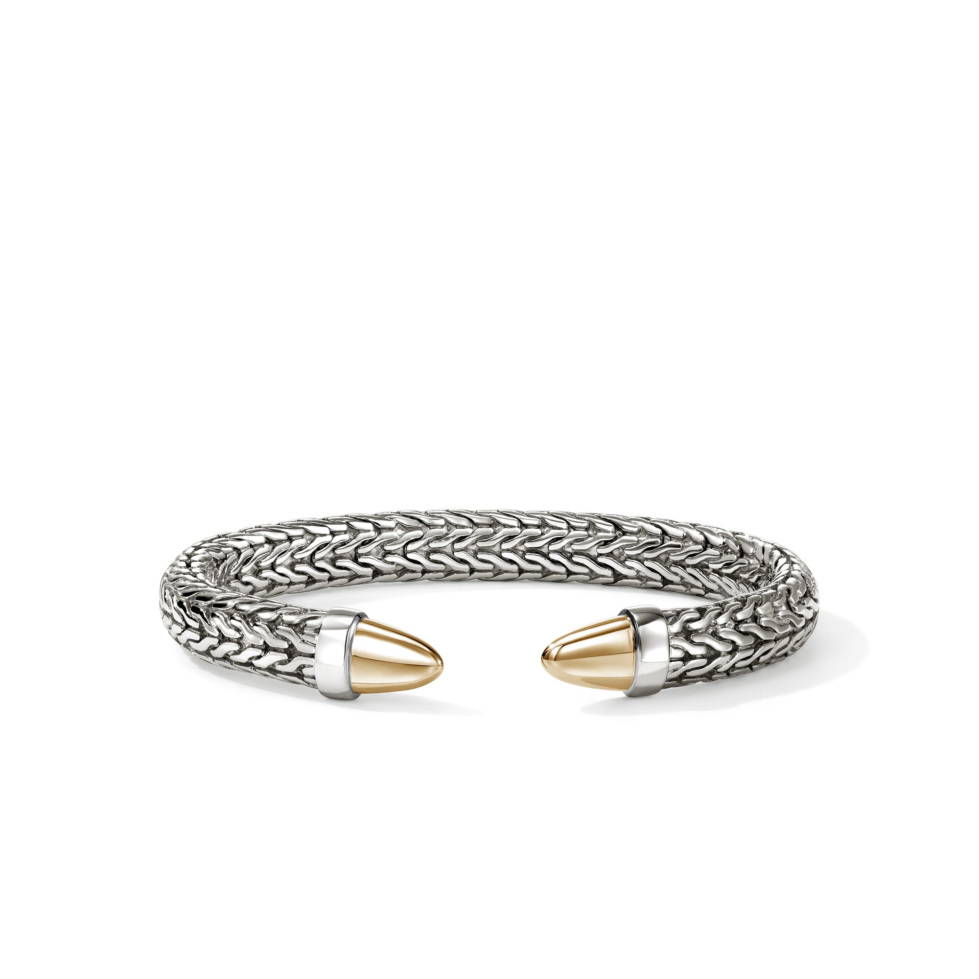John Hardy Yellow Gold and Sterling Silver Spear Flex Cuff Bracelet, 8.9mm