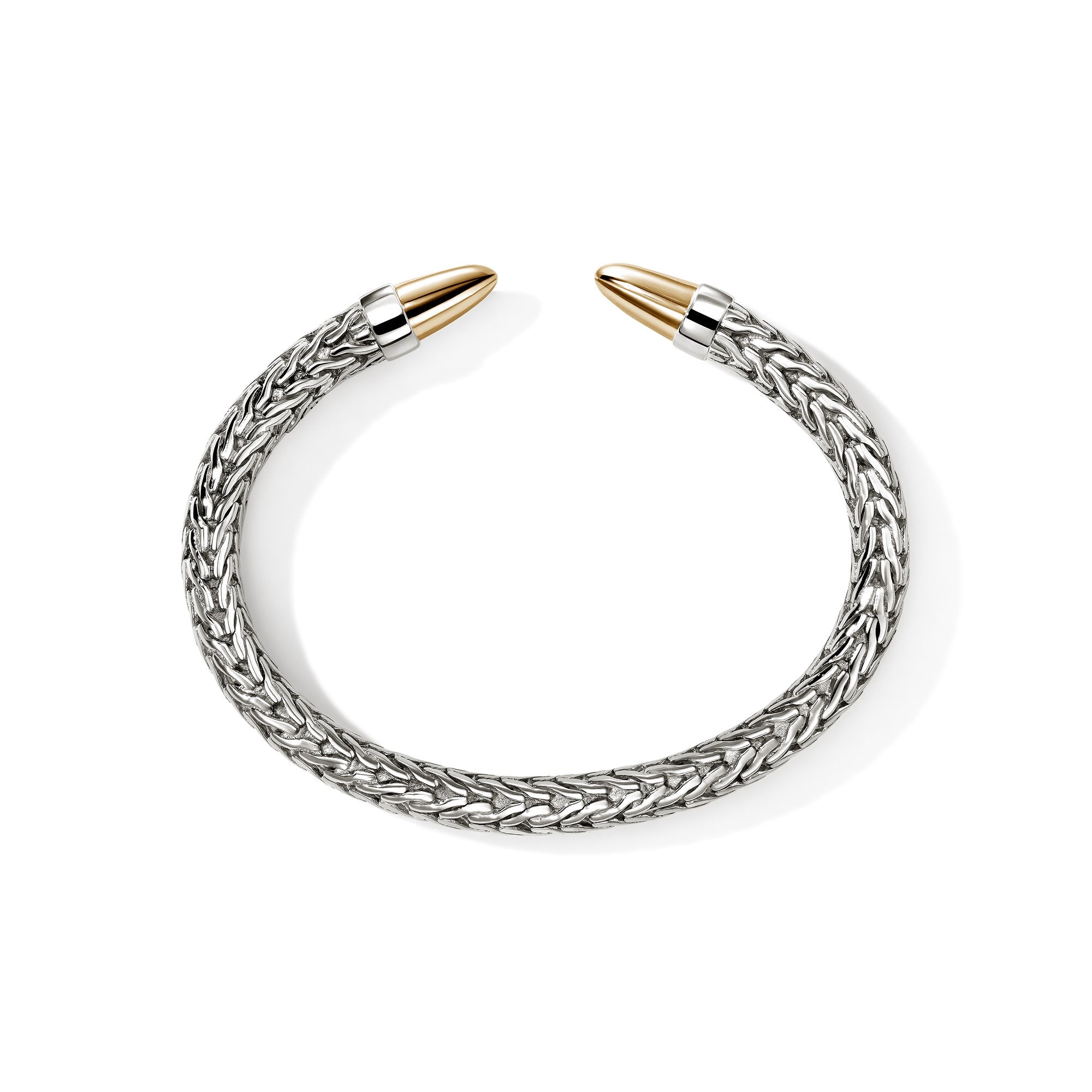 John Hardy Yellow Gold and Sterling Silver Spear Flex Cuff Bracelet, 8.9mm