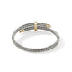 John Hardy Yellow Gold and Sterling Silver Spear Flex Cuff Bracelet with Pave Diamonds, Small