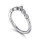 Vintage Inspired Curved Diamond Wedding Band