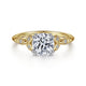 White and Yellow Gold Celia Round Diamond Engagement Ring Setting