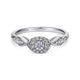 Cooper 14K White Gold Round Halo Complete Diamond Engagement Ring