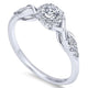 Cooper 14K White Gold Round Halo Complete Diamond Engagement Ring