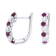 Ruby & Diamond Huggie Earrings