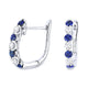 Sapphire and Diamond Huggie Hoop Earrings