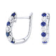 Sapphire and Diamond Huggie Hoop Earrings