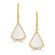 Yellow Gold Ondelle Diamond and White Mother of Pearl Earrings