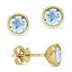 Blue Topaz Stud Earrings