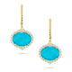 St. Barths Oval Shaped Turquoise Drop Earrings