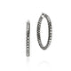 Sterling Silver 37MM Dot Hoop Earrings