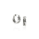 Sterling Silver Crossover 9.5MM Hoop Earrings